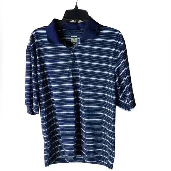 Lone Cypress Polo Shirt Men’s Size Medium Button Front Stripe Top - Picture 3 of 8